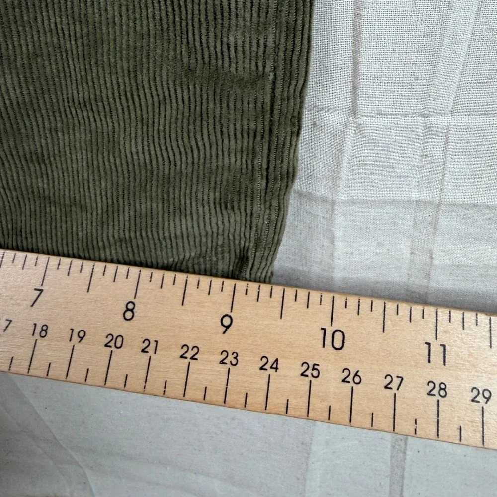 J. Crew Women's Wide Leg Corduroy Trouser Pants size 27 Olive Green CN715